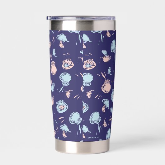 Katze im Hut | Das Fischmuster Thermobecher (Rechts)