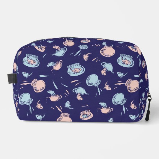 Katze im Hut | Das Fischmuster Waschbeutel (Vorderseite)