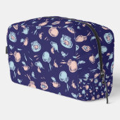 Katze im Hut | Das Fischmuster Waschbeutel (Rechte Ecke)