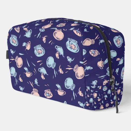 Katze im Hut | Das Fischmuster Waschbeutel (Rechte Ecke)