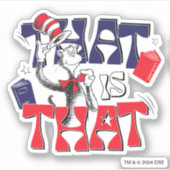 Katze im Hut | Das ist Aufkleber (Vorderseite)