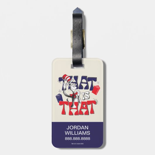 Katze im Hut | Das ist Gepäckanhänger (Rückseite vertikal)