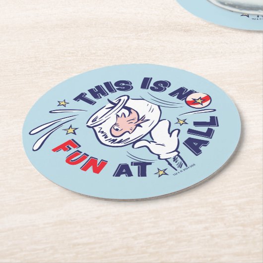 Katze im Hut | Das ist überhaupt kein Spaß Runder Pappuntersetzer (Angewinkelt)