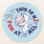 Katze im Hut | Das ist überhaupt kein Spaß Runder Pappuntersetzer (Vorderseite)