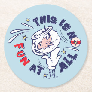 Katze im Hut   Das ist überhaupt kein Spaß Runder Pappuntersetzer