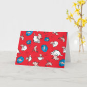 Katze im Hut | Das rote Muster der Fische Karte (Gelbe Blume)