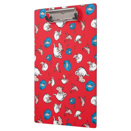 Katze im Hut | Das rote Muster der Fische Klemmbrett (Links)