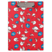 Katze im Hut | Das rote Muster der Fische Klemmbrett (Vorderseite)