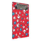 Katze im Hut | Das rote Muster der Fische Mini Klemmbrett (Schrägansicht)