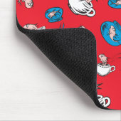 Katze im Hut | Das rote Muster der Fische Mousepad (Ecke)