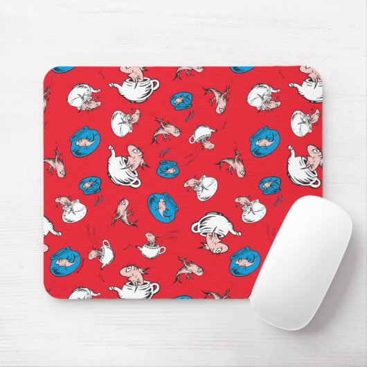 Katze im Hut | Das rote Muster der Fische Mousepad (Mit Mouse)