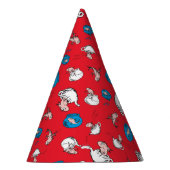 Katze im Hut | Das rote Muster der Fische Partyhütchen (Rechts)