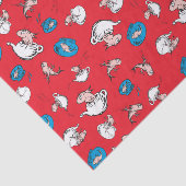 Katze im Hut | Das rote Muster der Fische Seidenpapier (Ausschnitt)