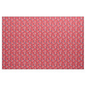 Katze im Hut | Das rote Muster der Fische Stoff (Yard (91,4 cm))
