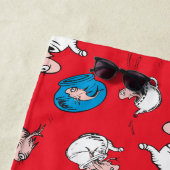 Katze im Hut | Das rote Muster der Fische Strandtuch (Beispiel)