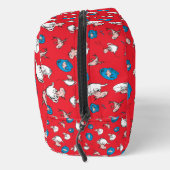 Katze im Hut | Das rote Muster der Fische Waschbeutel (Rechts)