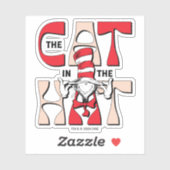 Katze im Hut | Die Alberne Katze im Hut Aufkleber (Blatt)