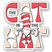 Katze im Hut | Die Alberne Katze im Hut Aufkleber (Vorderseite)
