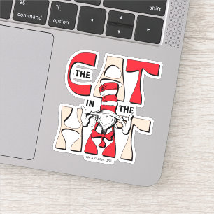 Katze im Hut   Die Alberne Katze im Hut Aufkleber