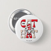 Katze im Hut | Die Alberne Katze im Hut Button (Vorne & Hinten)