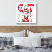 Katze im Hut | Die Alberne Katze im Hut Leinwanddruck (Insitu (Schlafzimmer))