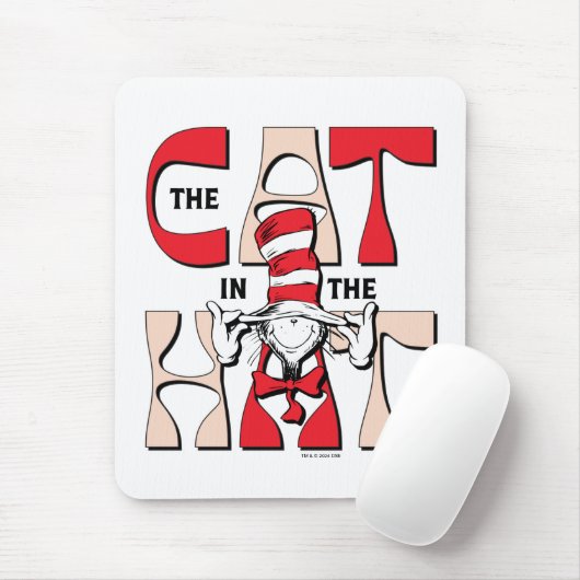 Katze im Hut | Die Alberne Katze im Hut Mousepad (Mit Mouse)