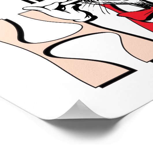 Katze im Hut | Die Alberne Katze im Hut Poster (Ecke)