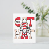 Katze im Hut | Die Alberne Katze im Hut Postkarte (Stehend Vorderseite)
