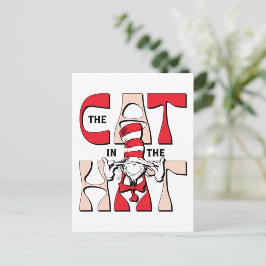 Katze im Hut | Die Alberne Katze im Hut Postkarte (Stehend Vorderseite)