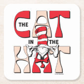 Katze im Hut | Die Alberne Katze im Hut Rechteckiger Pappuntersetzer (Vorderseite)