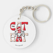 Katze im Hut | Die Alberne Katze im Hut Schlüsselanhänger (Rückseite)