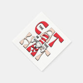 Katze im Hut | Die Alberne Katze im Hut Serviette (Ecke)