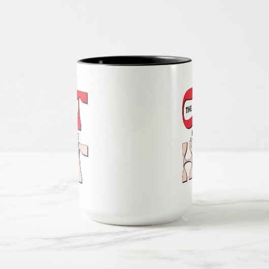 Katze im Hut | Die Alberne Katze im Hut Tasse (Zentrum)