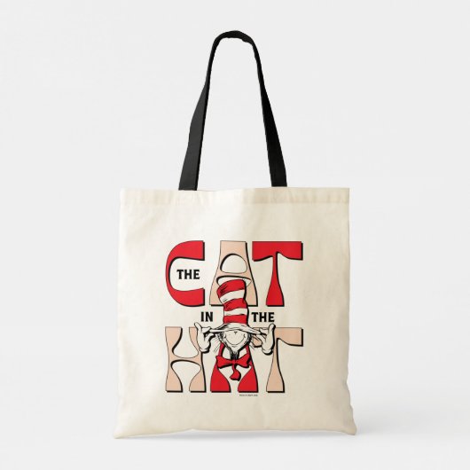 Katze im Hut | Die Alberne Katze im Hut Tragetasche (Rückseite)