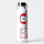 Katze im Hut | Die Alberne Katze im Hut Trinkflasche (Vorne)