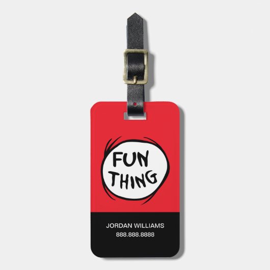 Katze im Hut | Die eine Sache zwei - Spaß Gepäckanhänger (Vorderseite vertikal)