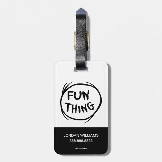 Katze im Hut | Die eine Sache zwei - Spaß Gepäckanhänger (Rückseite vertikal)