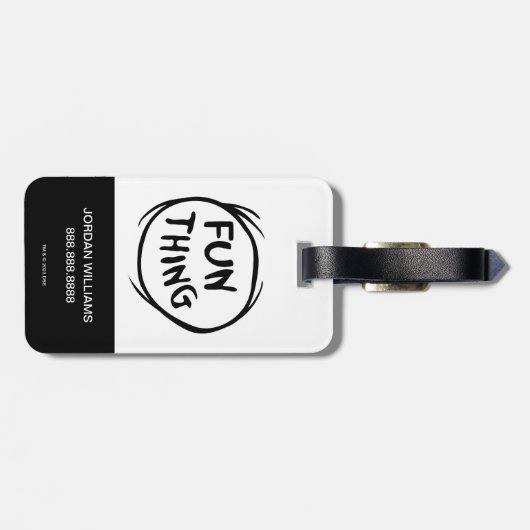 Katze im Hut | Die eine Sache zwei - Spaß Gepäckanhänger (Rückseite horizontal)