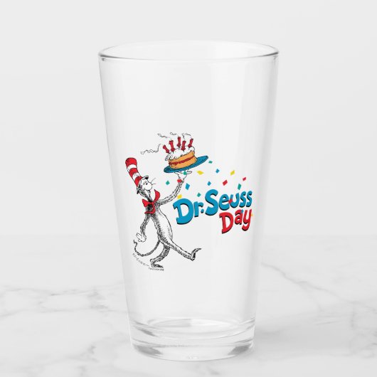 Katze im Hut | Dr. Seuss Day Glas (Vorderseite)