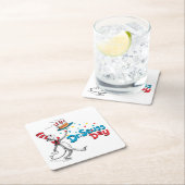 Katze im Hut | Dr. Seuss Day Rechteckiger Pappuntersetzer (Vor Ort)