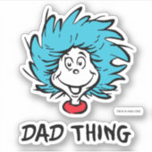 Katze im Hut | Eins - Zwei - Vater Aufkleber (Vorderseite)