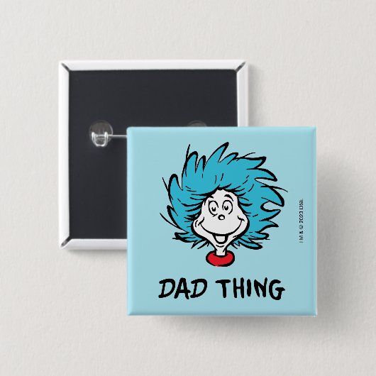 Katze im Hut | Eins - Zwei - Vater Button (Vorne & Hinten)