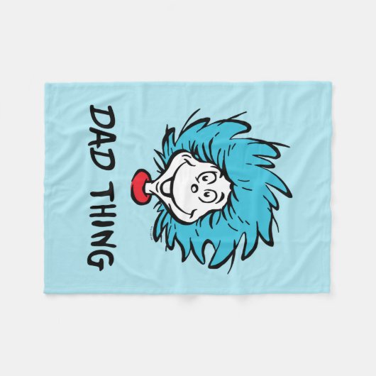 Katze im Hut | Eins - Zwei - Vater Fleecedecke (Vorderseite (Horizontal))