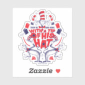 Katze im Hut| Er war mit einem Huttipp verschwunde Aufkleber (Blatt)