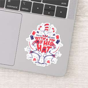 Katze im Hut Er war mit einem Huttipp verschwunde Aufkleber