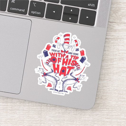 Katze im Hut| Er war mit einem Huttipp verschwunde Aufkleber (Detail)