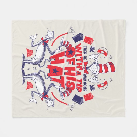 Katze im Hut| Er war mit einem Huttipp verschwunde Fleecedecke (Vorderseite (Horizontal))