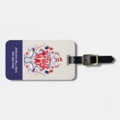 Katze im Hut| Er war mit einem Huttipp verschwunde Gepäckanhänger (Vorderseite horizontal)