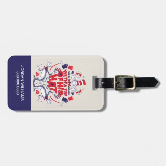 Katze im Hut| Er war mit einem Huttipp verschwunde Gepäckanhänger (Vorderseite horizontal)