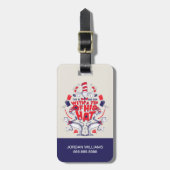 Katze im Hut| Er war mit einem Huttipp verschwunde Gepäckanhänger (Vorderseite vertikal)